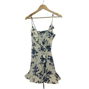 Blue floral Wrap Dress, sundress, 2